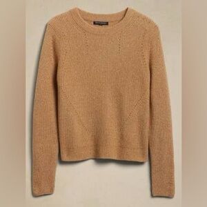 Banana Republic Factory Pointelle Sweater in Camel